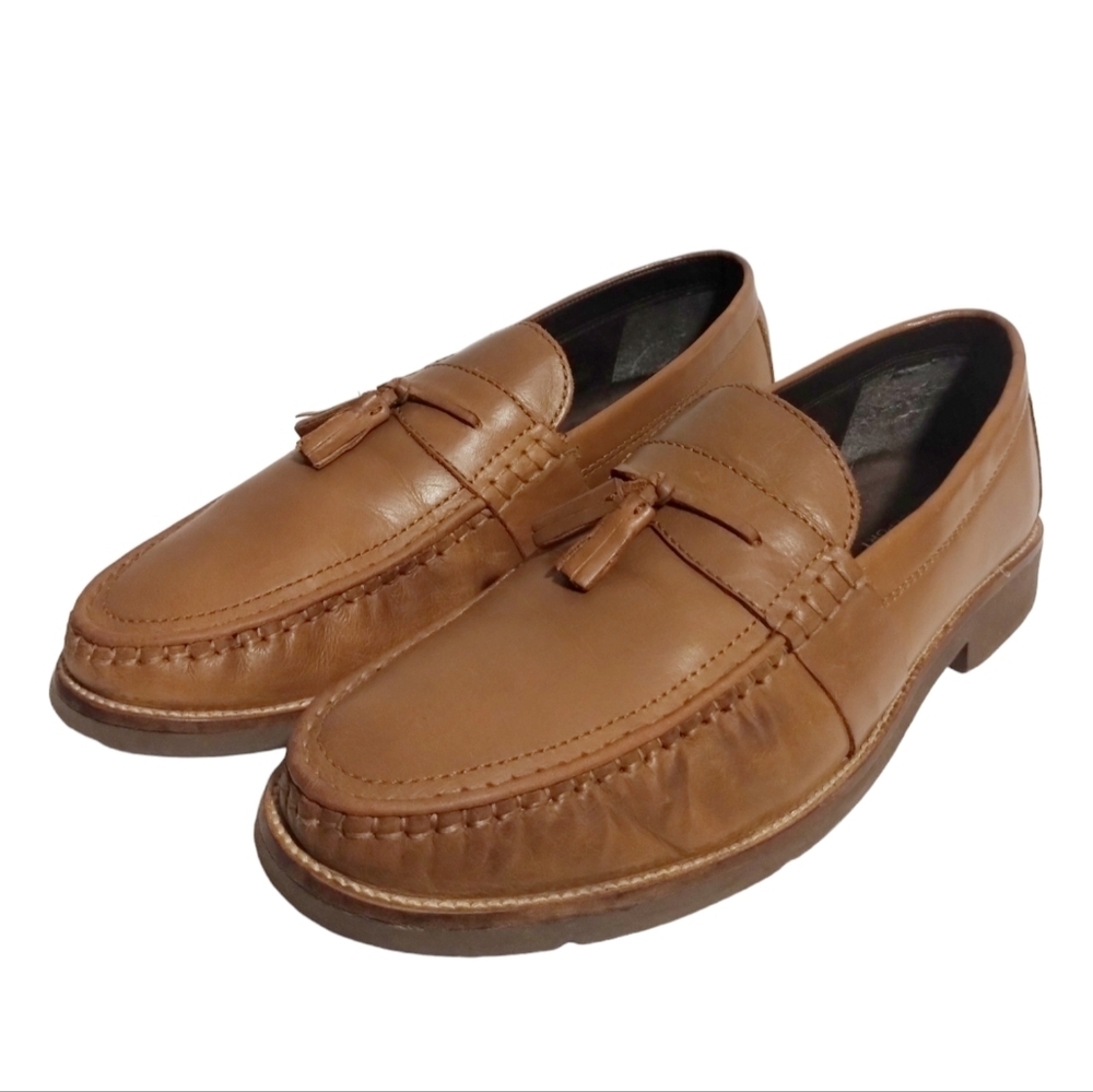 Rockport Leather Adiprene by Adidas Men's Tassel Loafers 12M Slip Resistant Brow